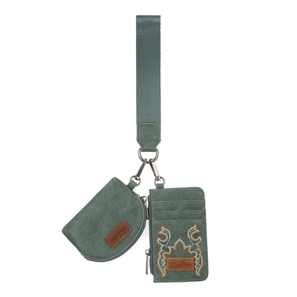 3278 Wrangler Keychain Wristlet Wallets Western Dual Pouch Wristlet